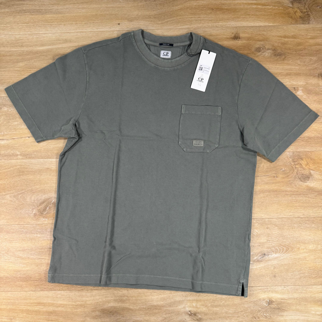 C.P. Company 24/1 Pigment Dyed T-Shirt in Gunmetal - Grey
