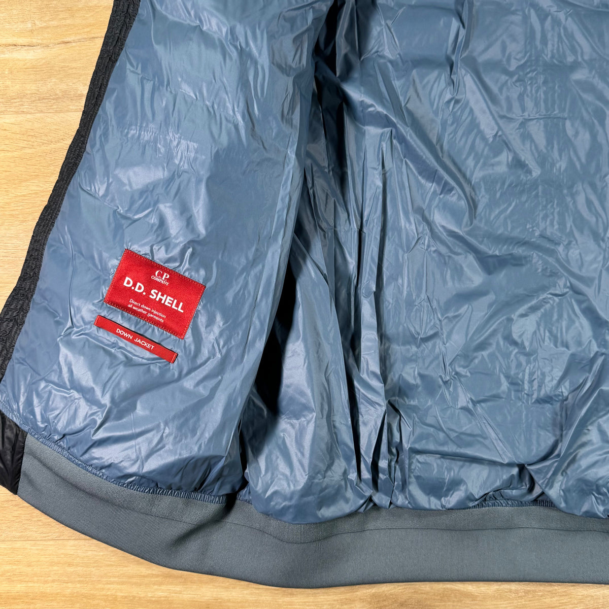 C.P. Company D.D. Shell Hooded Lens Down Jacket in Orion Blue