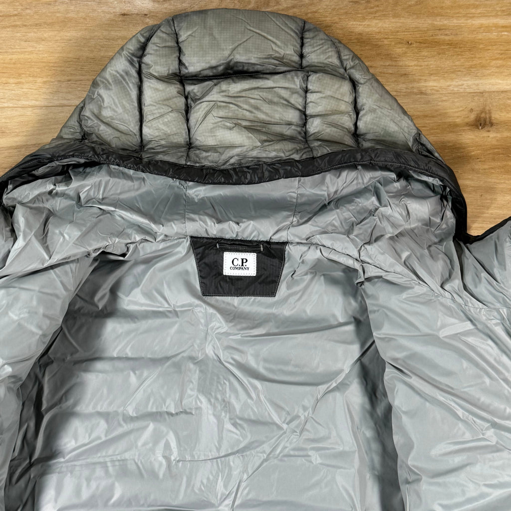 C.P. Company D.D. Shell Hooded Lens Down Jacket in Flint Grey