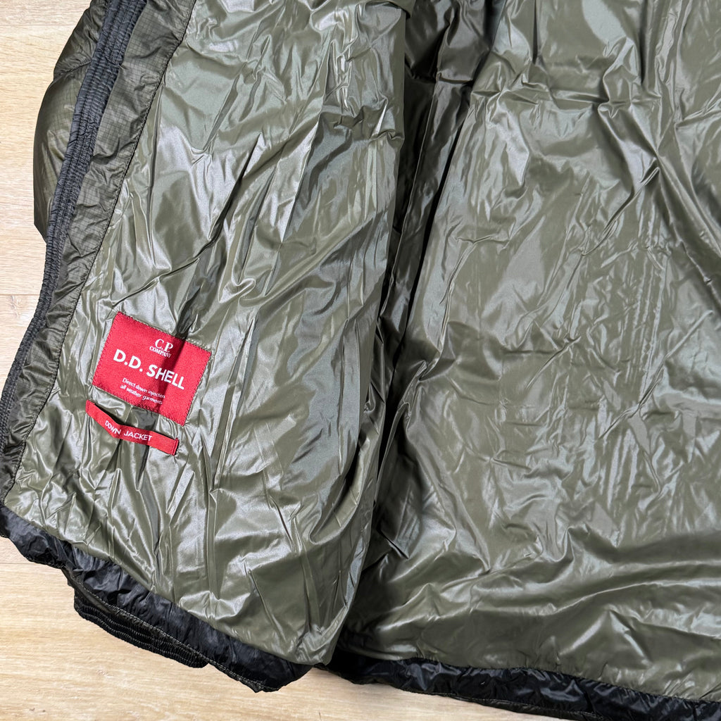 C.P. Company D.D. Shell Lens Puffer Jacket in Ivy Green