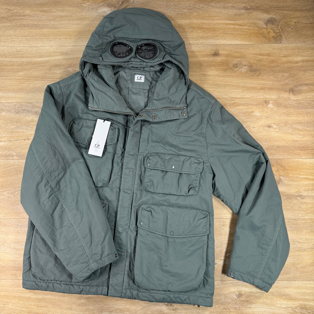C.P. Company T-Flatt Padded Goggle Jacket in Castor Grey