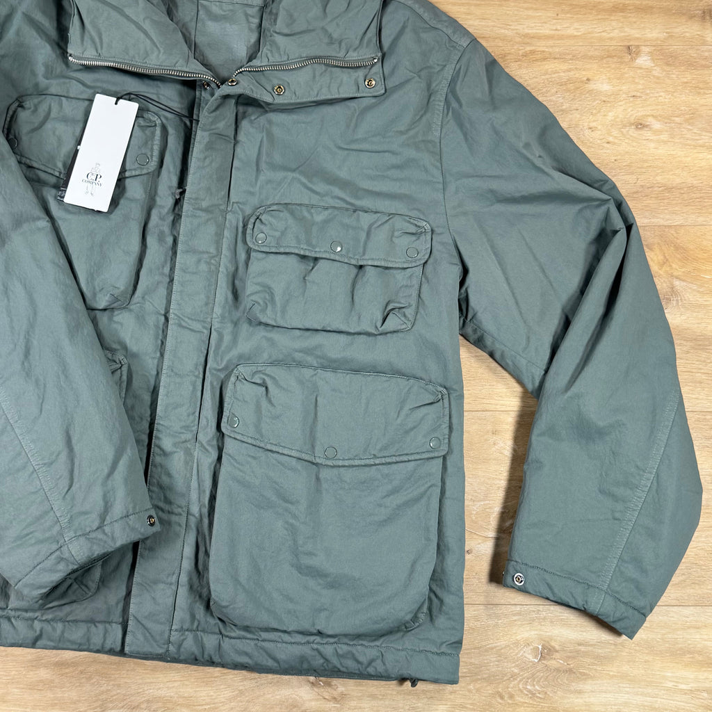 C.P. Company T-Flatt Padded Goggle Jacket in Castor Grey
