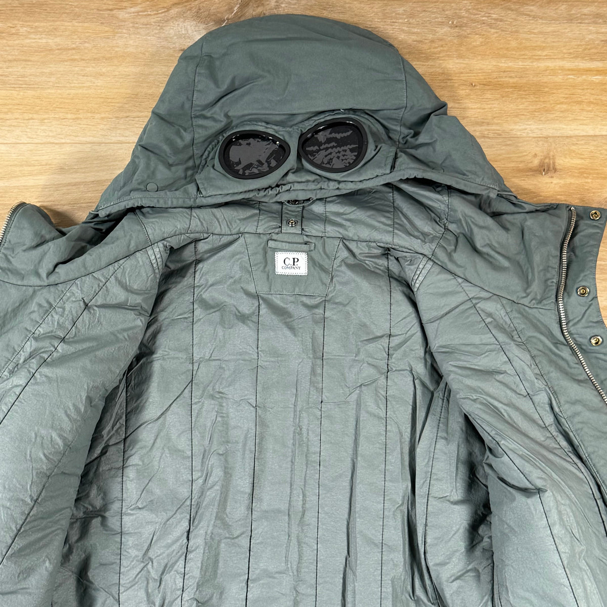 C.P. Company T-Flatt Padded Goggle Jacket in Castor Grey