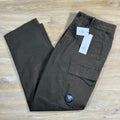 C.P. Company Stretch Sateen Lens Cargo Pants in Ivy Green