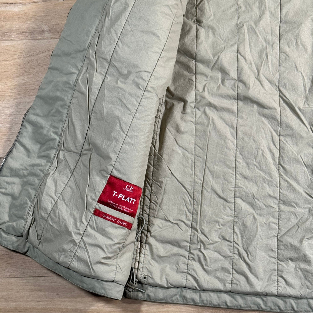 C.P. Company T-Flatt Padded Goggle Jacket in Fallen Rock - Beige