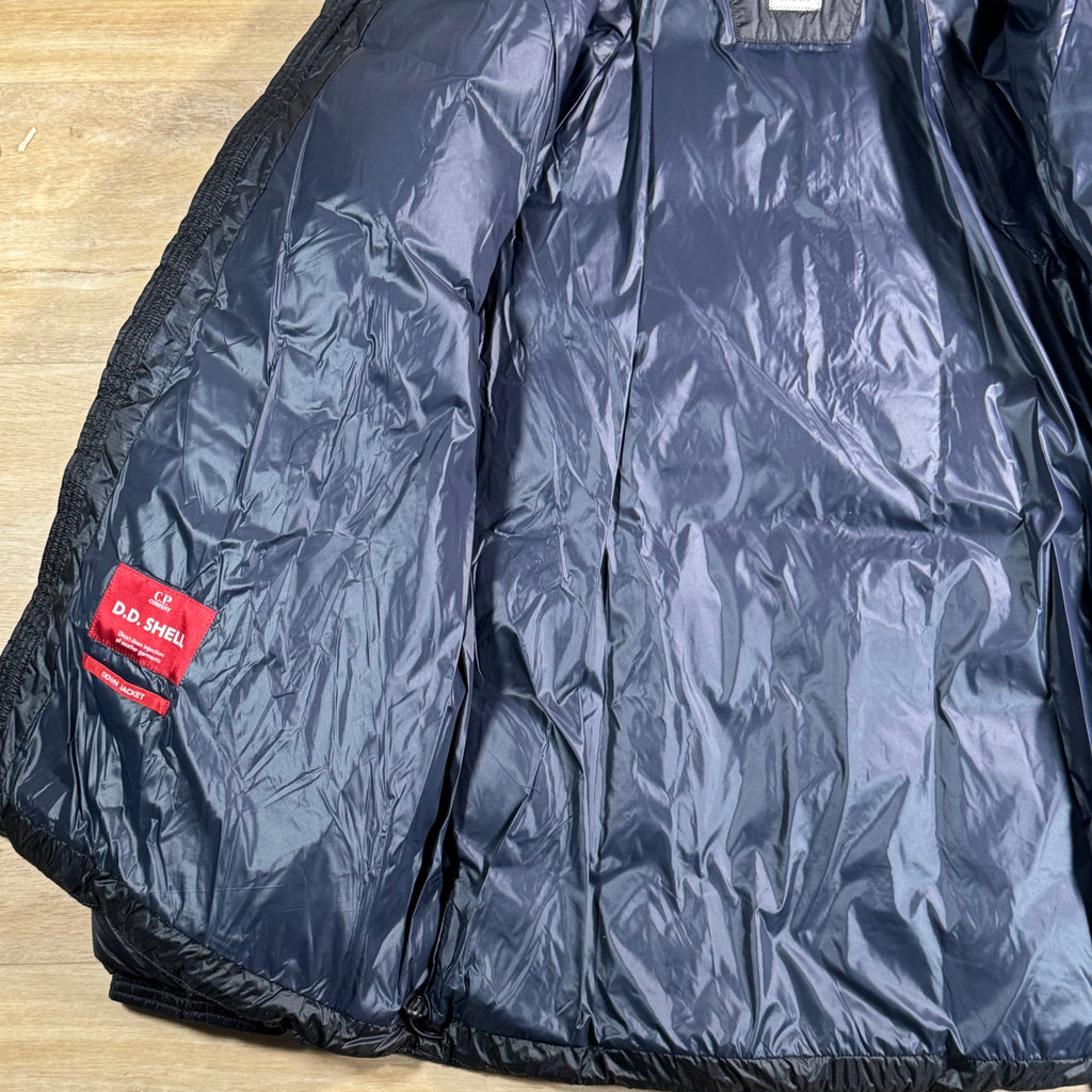 C.P. Company D.D. Shell Lens Puffer Jacket in Navy