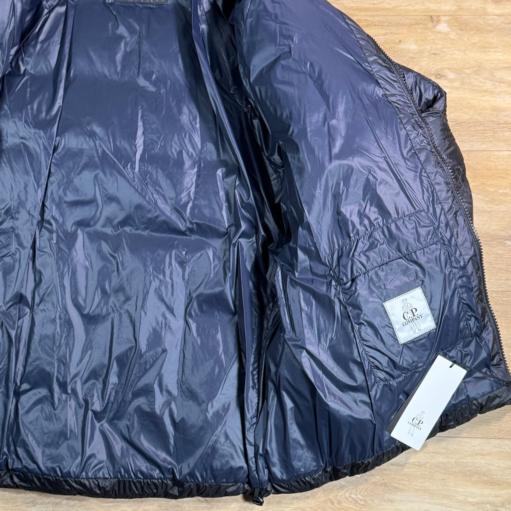 C.P. Company D.D. Shell Lens Puffer Jacket in Navy