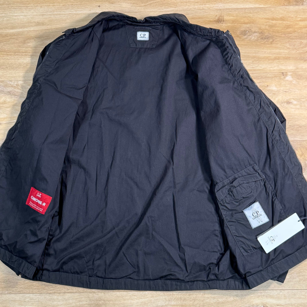 C.P. Company Chrome-R Chest Pocket Lens Overshirt in Black