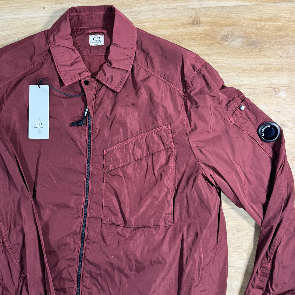 C.P. Company Chrome-R Chest Pocket Lens Overshirt in Andorra - Red