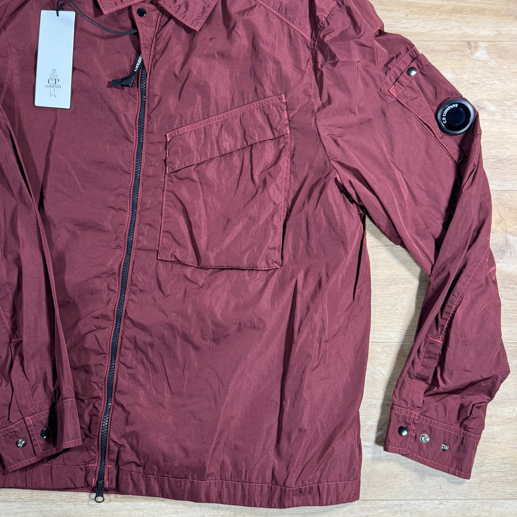 C.P. Company Chrome-R Chest Pocket Lens Overshirt in Andorra - Red
