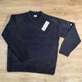 C.P. Company Chenille Cotton Lens Crewneck Sweater in Black