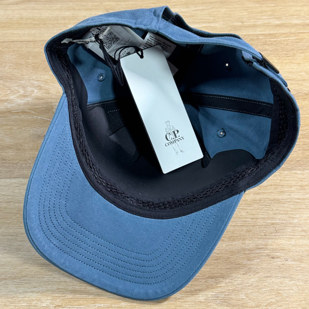 C.P. Company Gabardine Logo Cap in Orion Blue