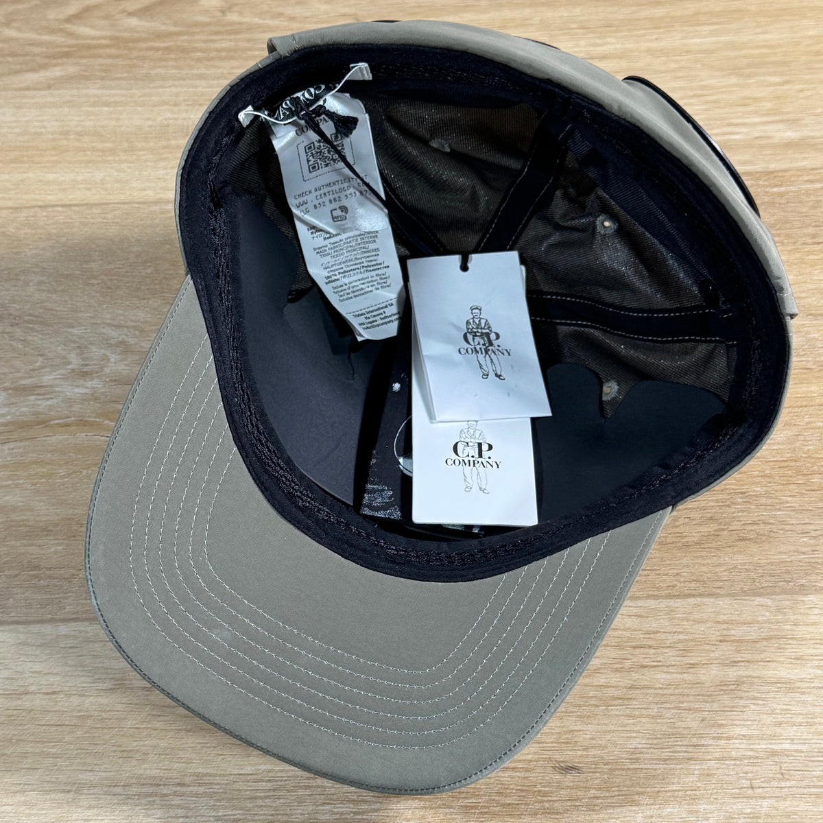 C.P. Company Chrome-R Goggle Cap in Fallen Rock - Beige