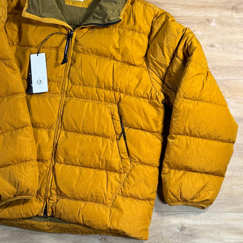 C.P. Company Chrome-R Goggle Down Jacket in Buck Thorn Brown