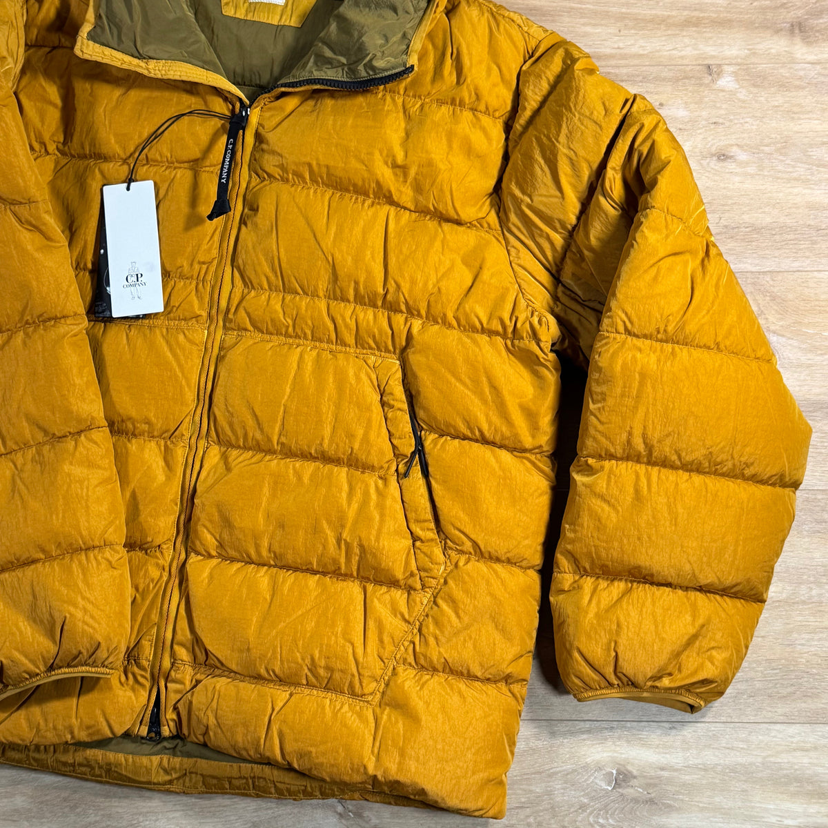 C.P. Company Chrome-R Goggle Down Jacket in Buck Thorn Brown