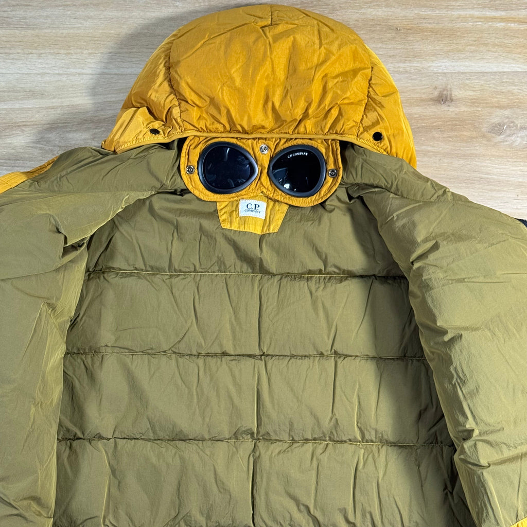 C.P. Company Chrome-R Goggle Down Jacket in Buck Thorn Brown