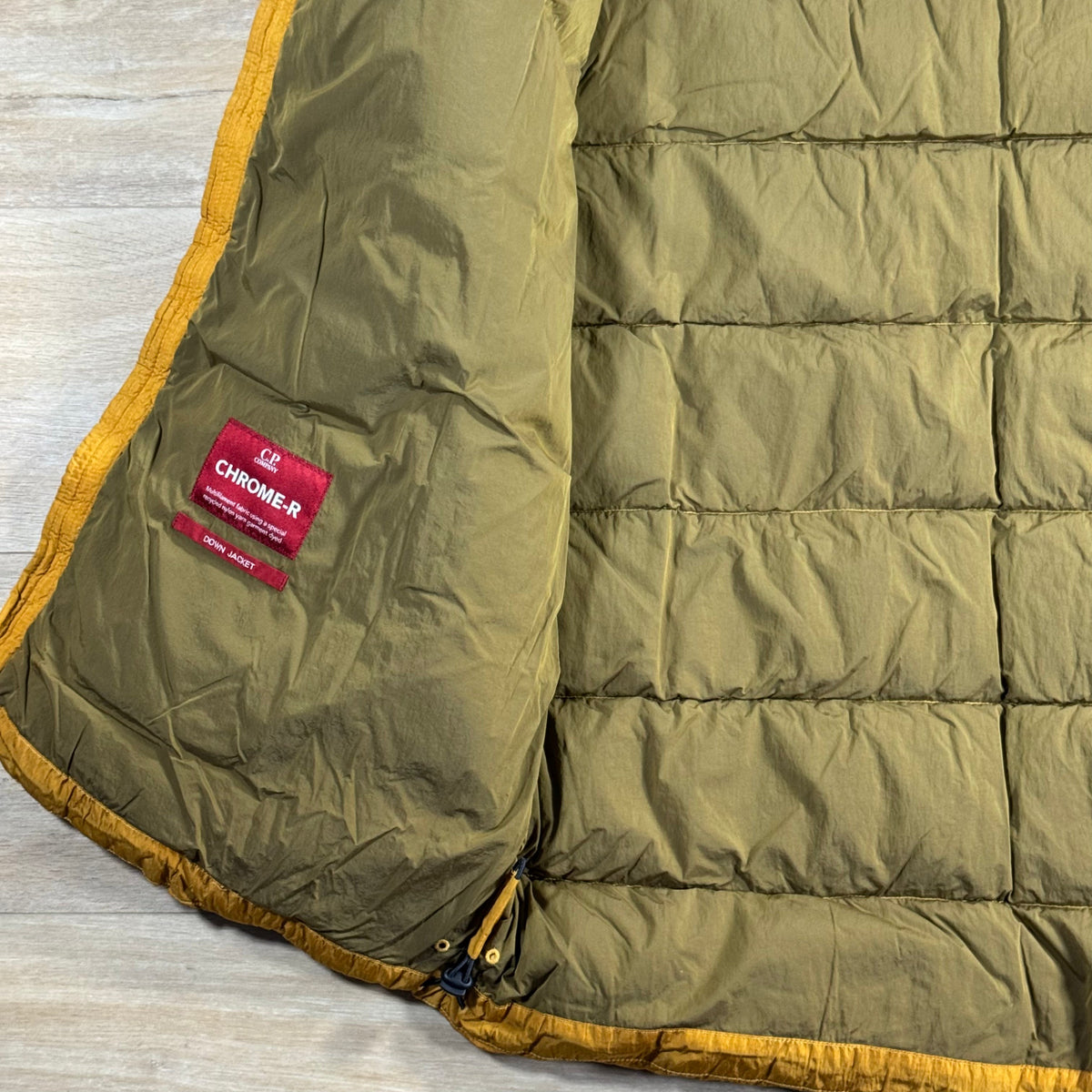 C.P. Company Chrome-R Goggle Down Jacket in Buck Thorn Brown