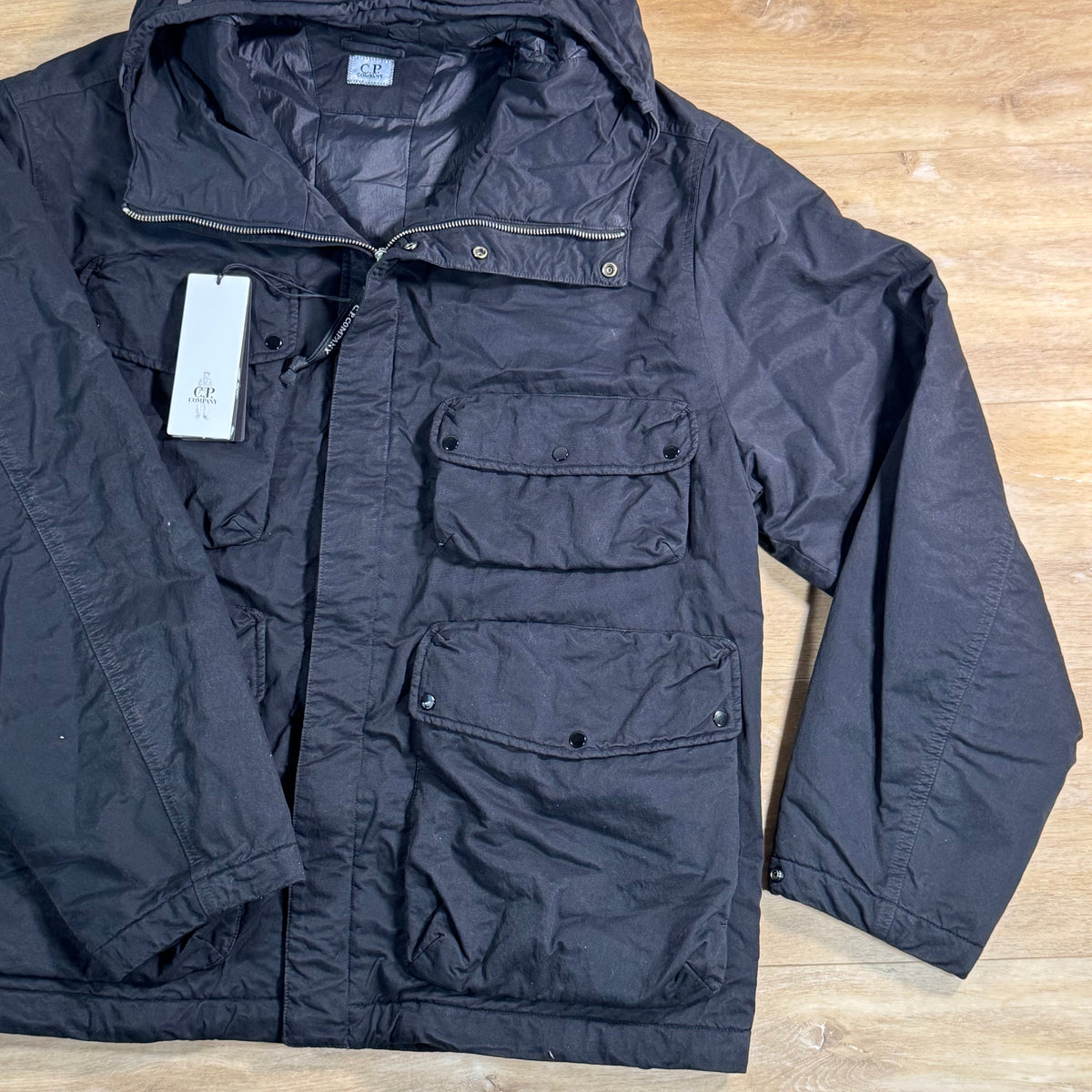 C.P. Company T-Flatt Padded Goggle Jacket in Black
