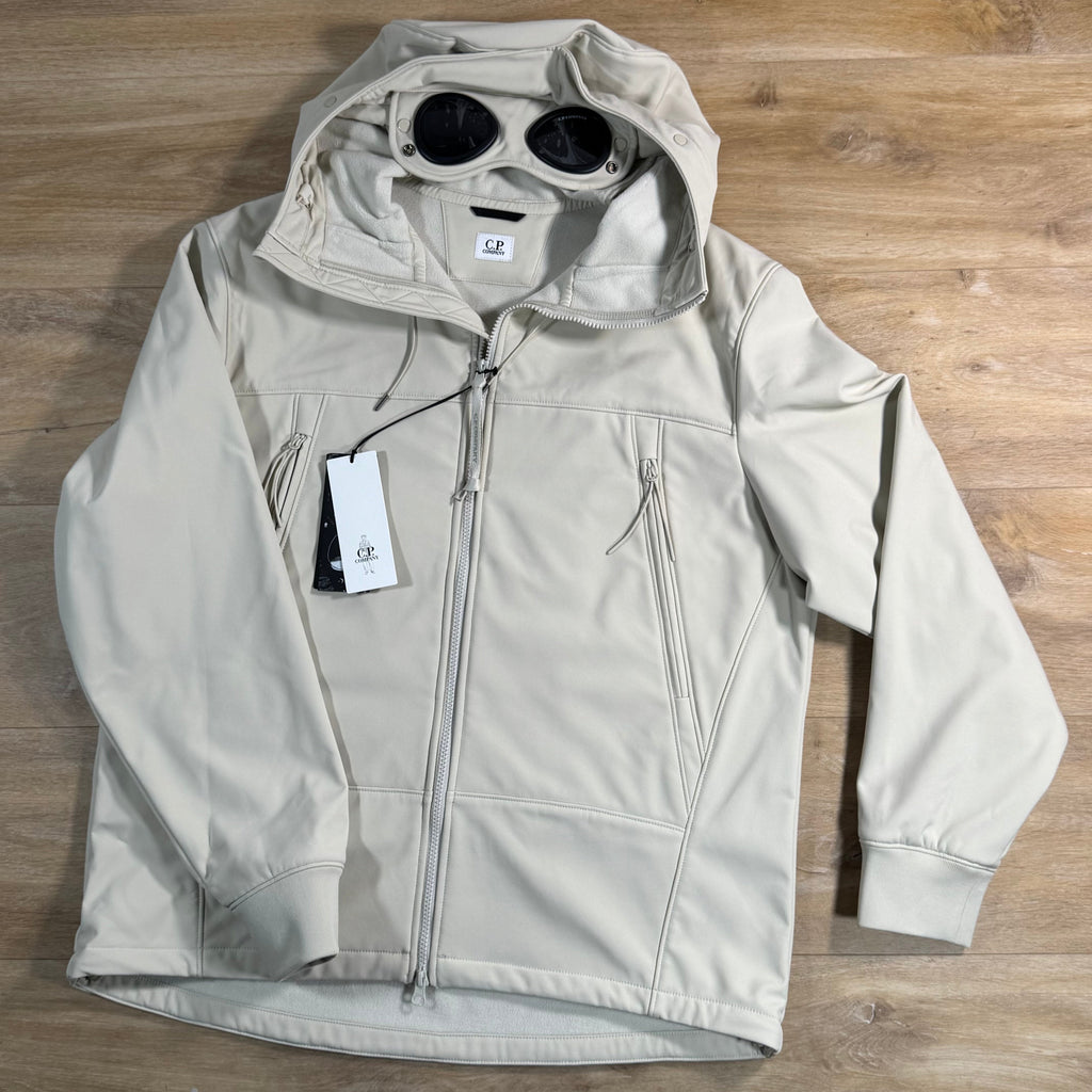 C.P. Company Shell-R Goggle Jacket in Silver Birch