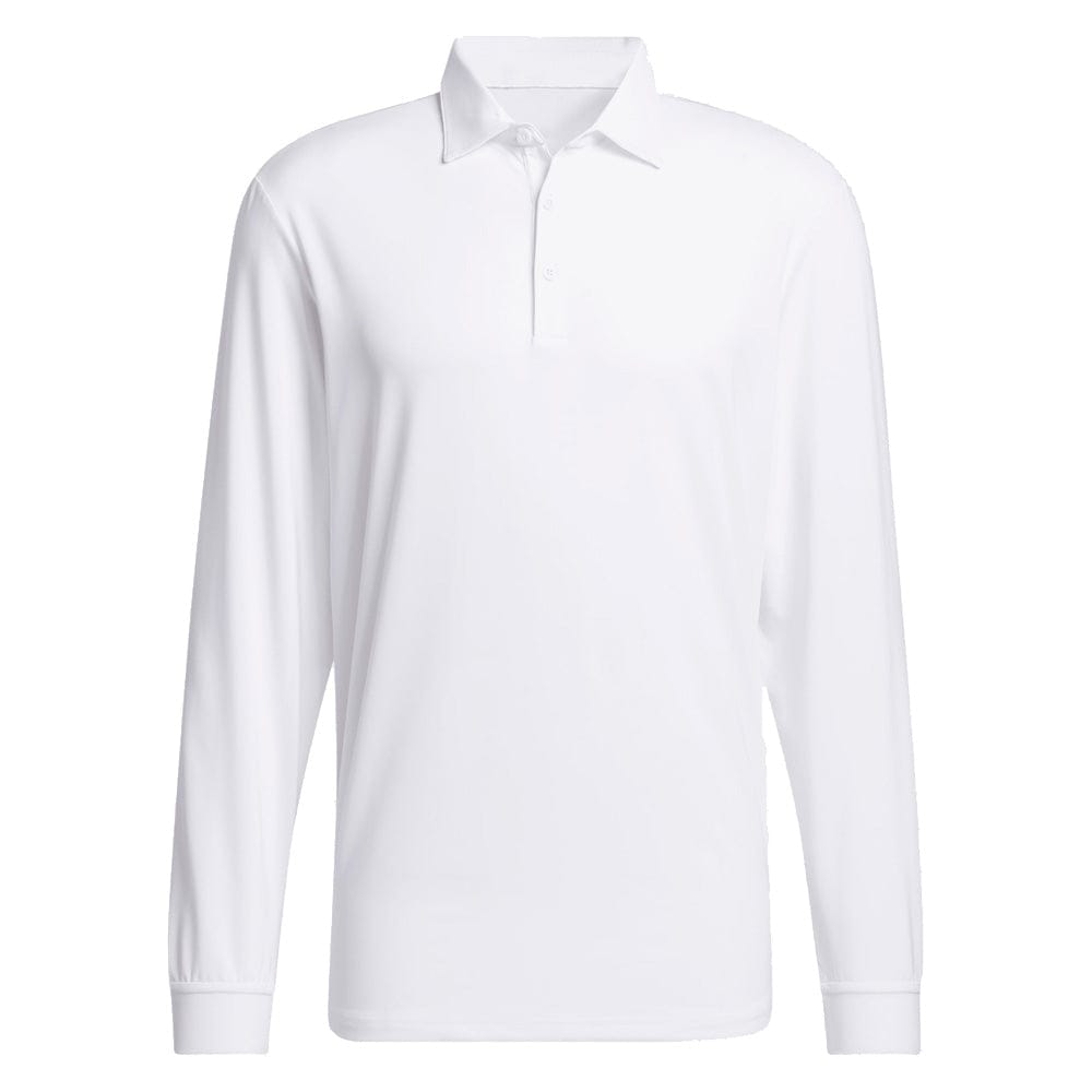 adidas Core Long Sleeve Polo Shirt - White