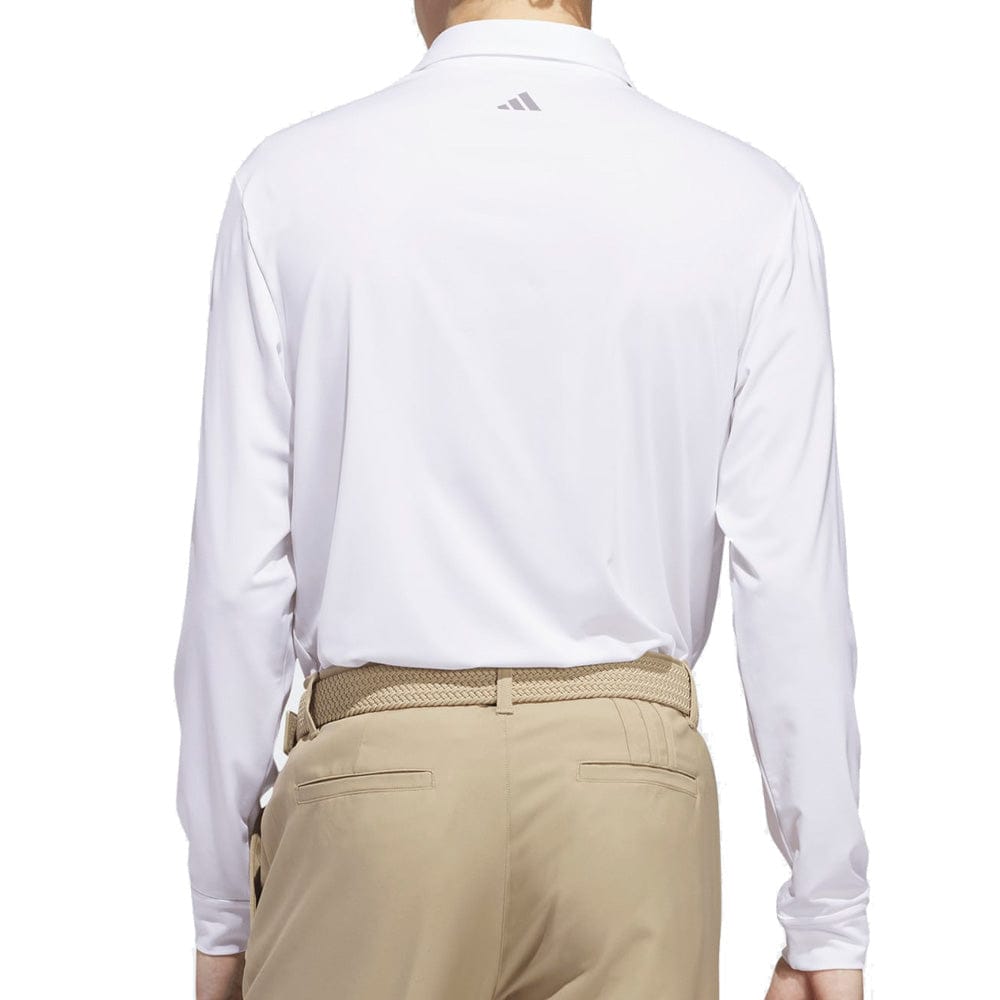 adidas Core Long Sleeve Polo Shirt - White