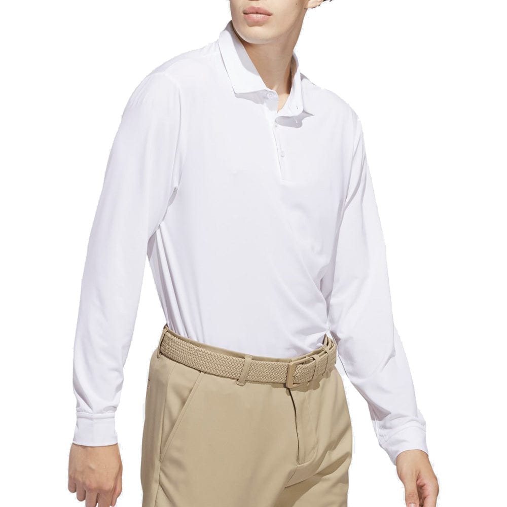 adidas Core Long Sleeve Polo Shirt - White