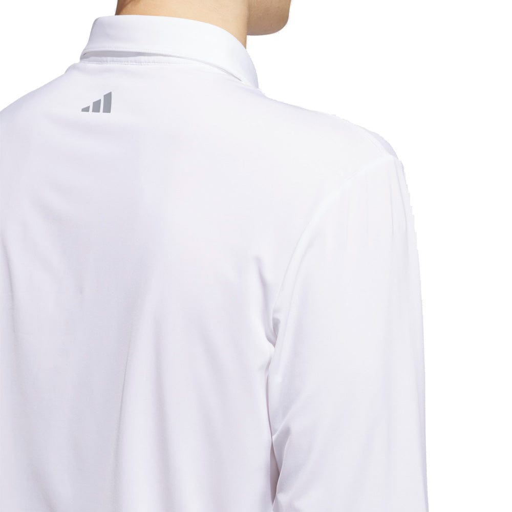 adidas Core Long Sleeve Polo Shirt - White