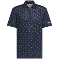 adidas Ultimate365 Printed Mesh Polo Shirt - Collegiate Navy/Wonder Silver