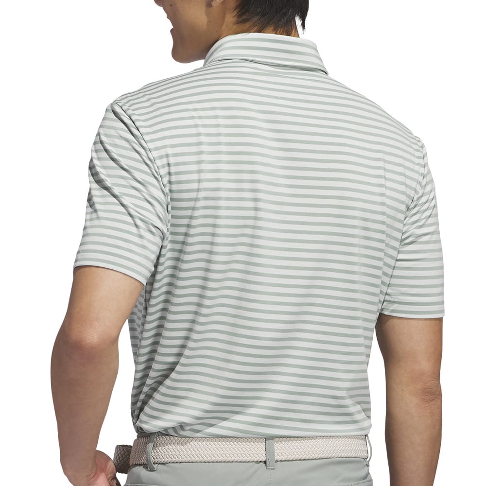 adidas Ultimate365 Stripe Polo Shirt - Silver Green/Wonder Silver
