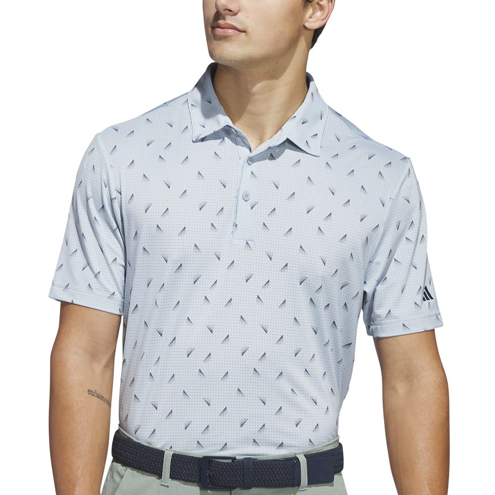 adidas Ultimate365 Printed Mesh Polo Shirt - Wonder Blue/Collegiate Navy