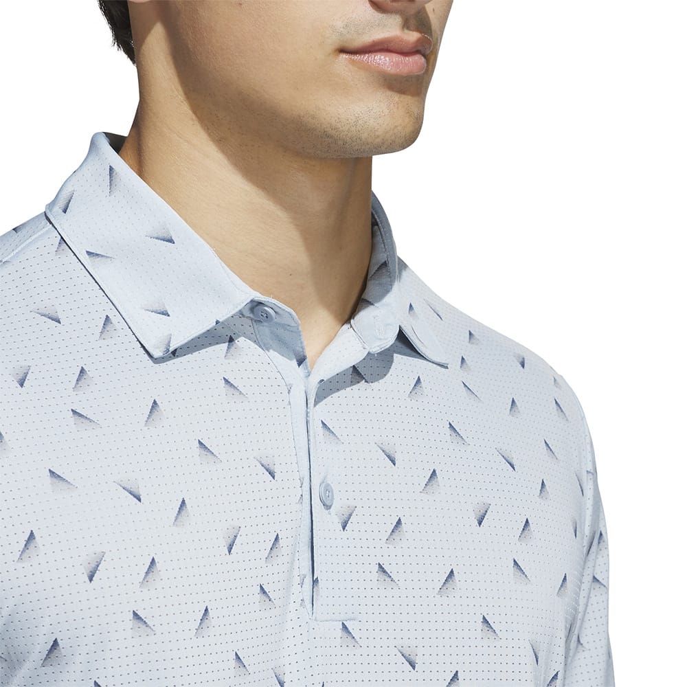 adidas Ultimate365 Printed Mesh Polo Shirt - Wonder Blue/Collegiate Navy