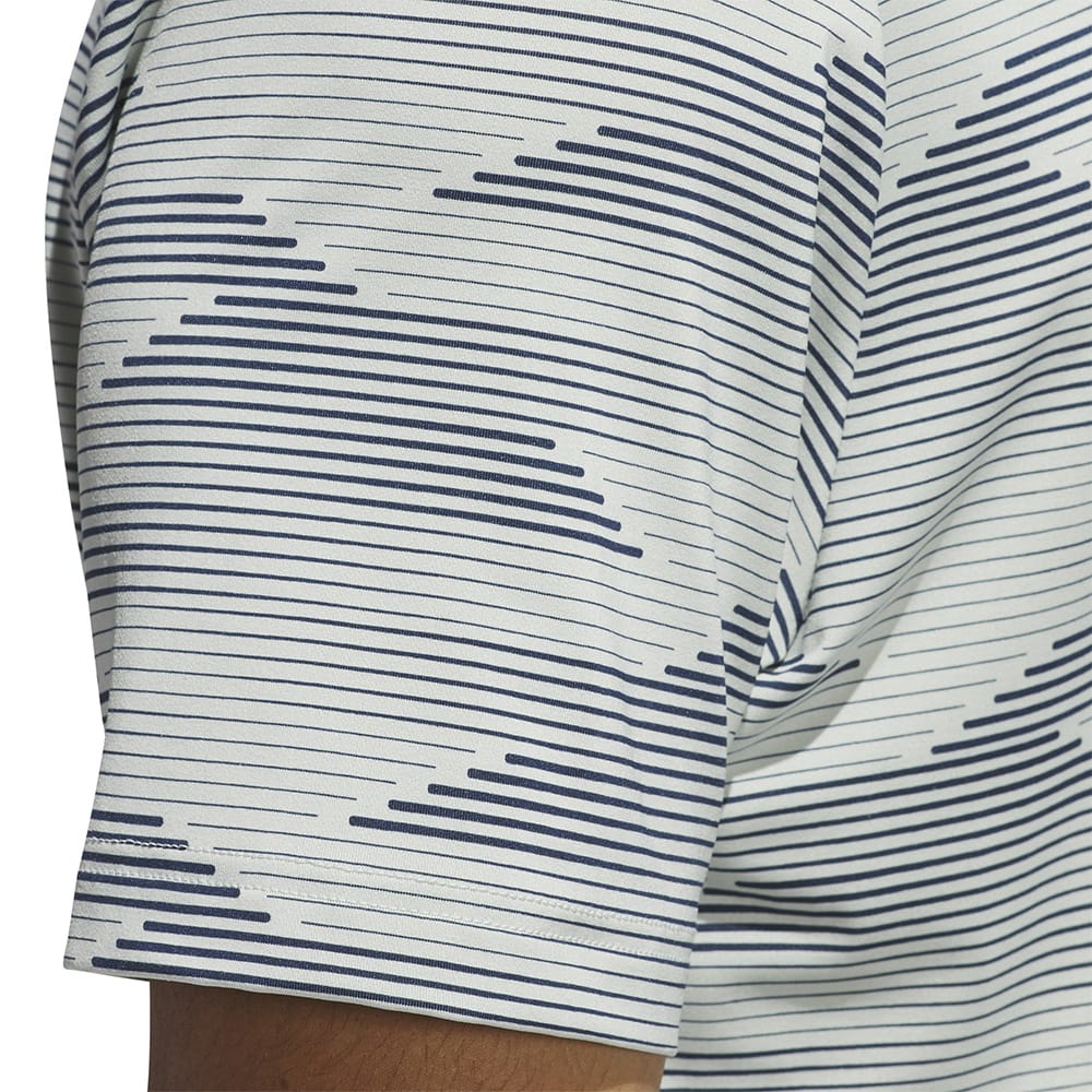 adidas Ultimate365 Speed Stripe Polo Shirt - Wonder Silver/Collegiate Navy