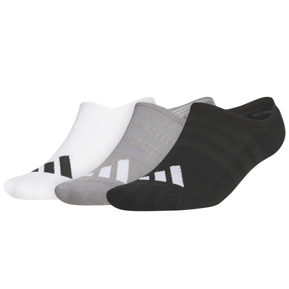 adidas No-Show Socks (3 Pairs) - White/Grey Three/Black