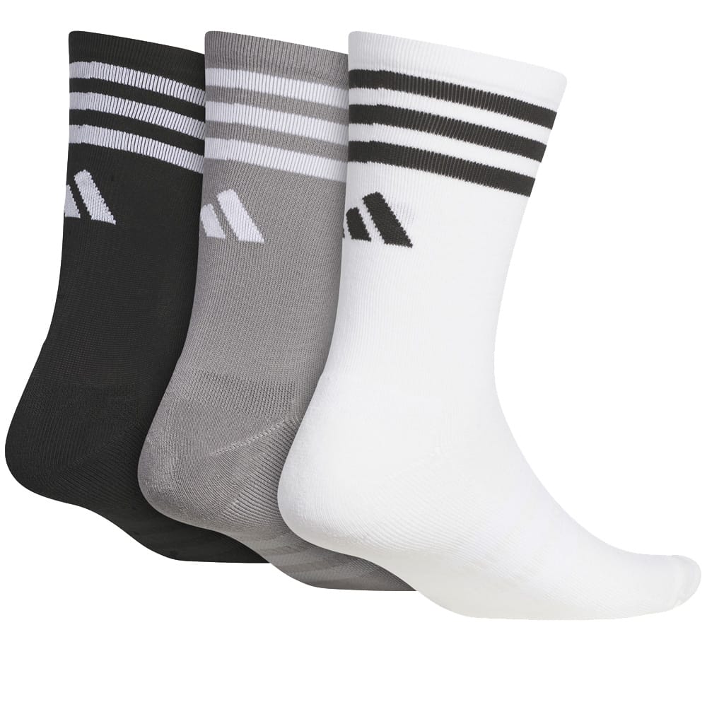 adidas Crew Socks 3 Pairs - White/Grey Three/Black