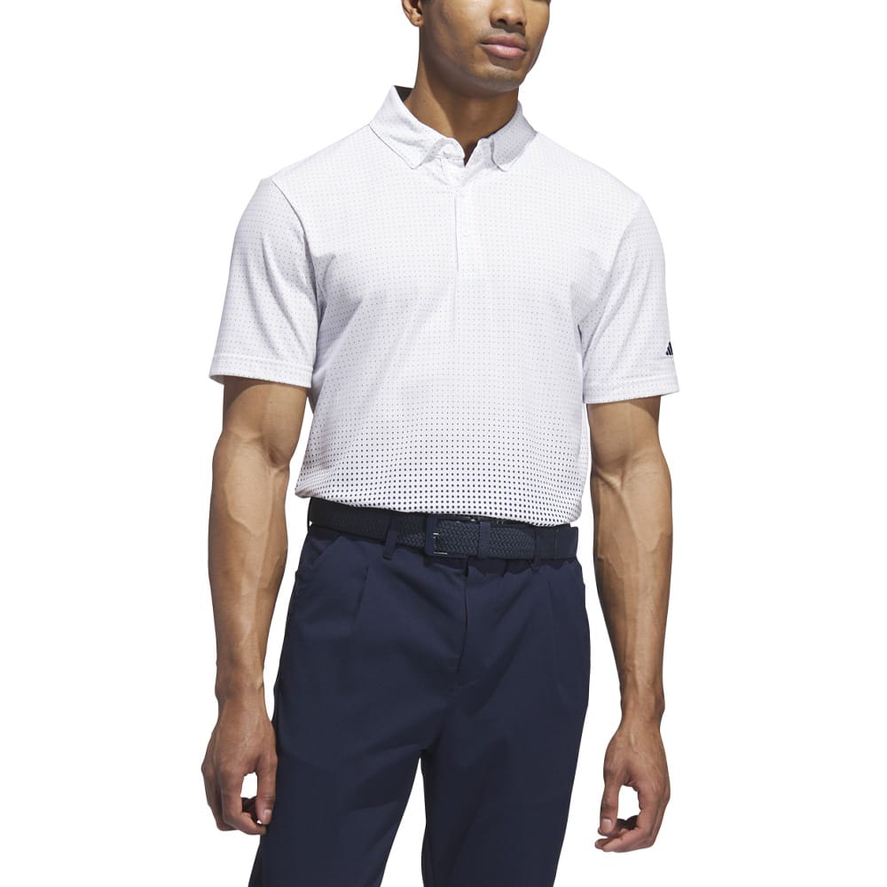 adidas Go-to Rise Print Sleeve Logo Polo Shirt - White
