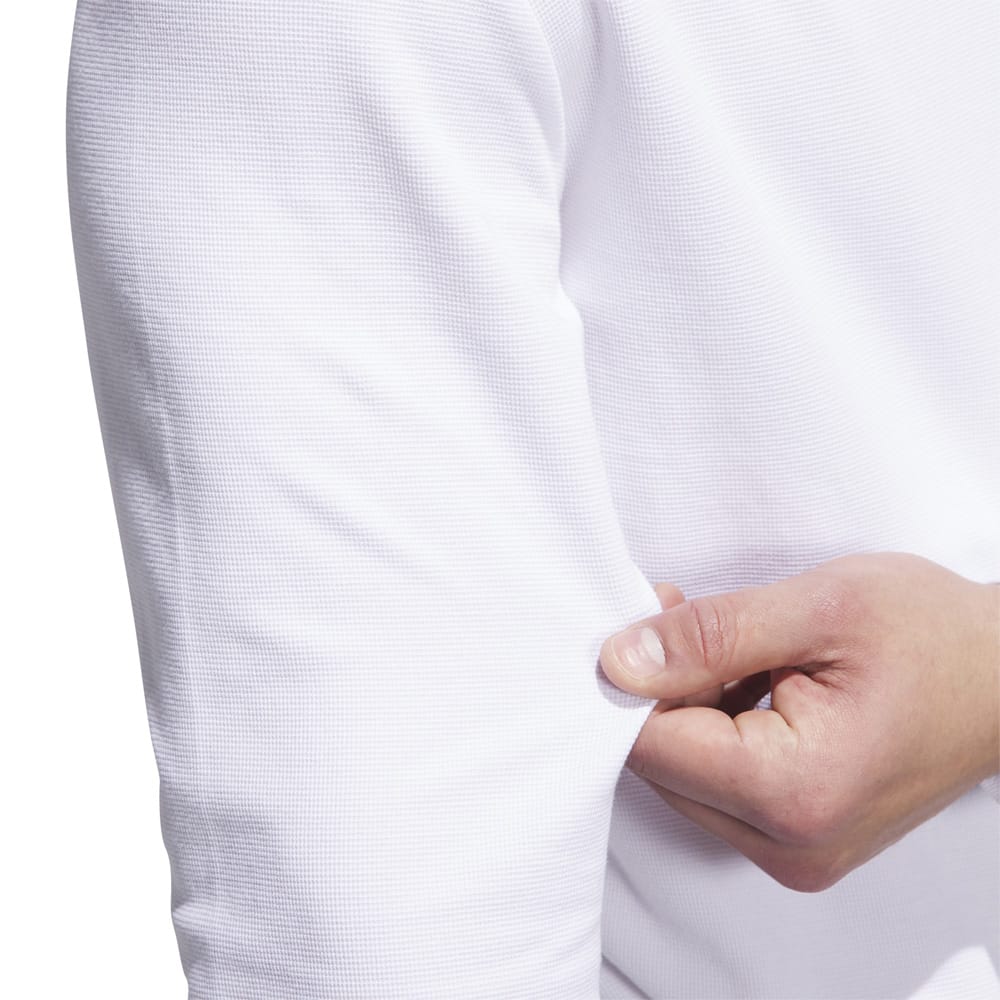 adidas Beyond Long Sleeve Loose Fit Polo Shirt - White