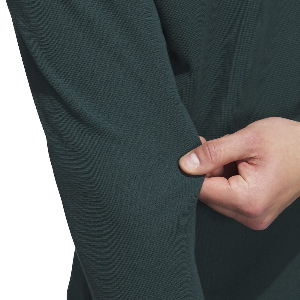 adidas Beyond Long Sleeve Loose Fit Polo Shirt - Aurora Ivy