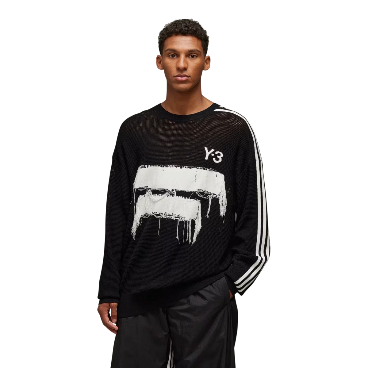 adidas Y-3 Graphic Knit Sweater Black Men JN4873
