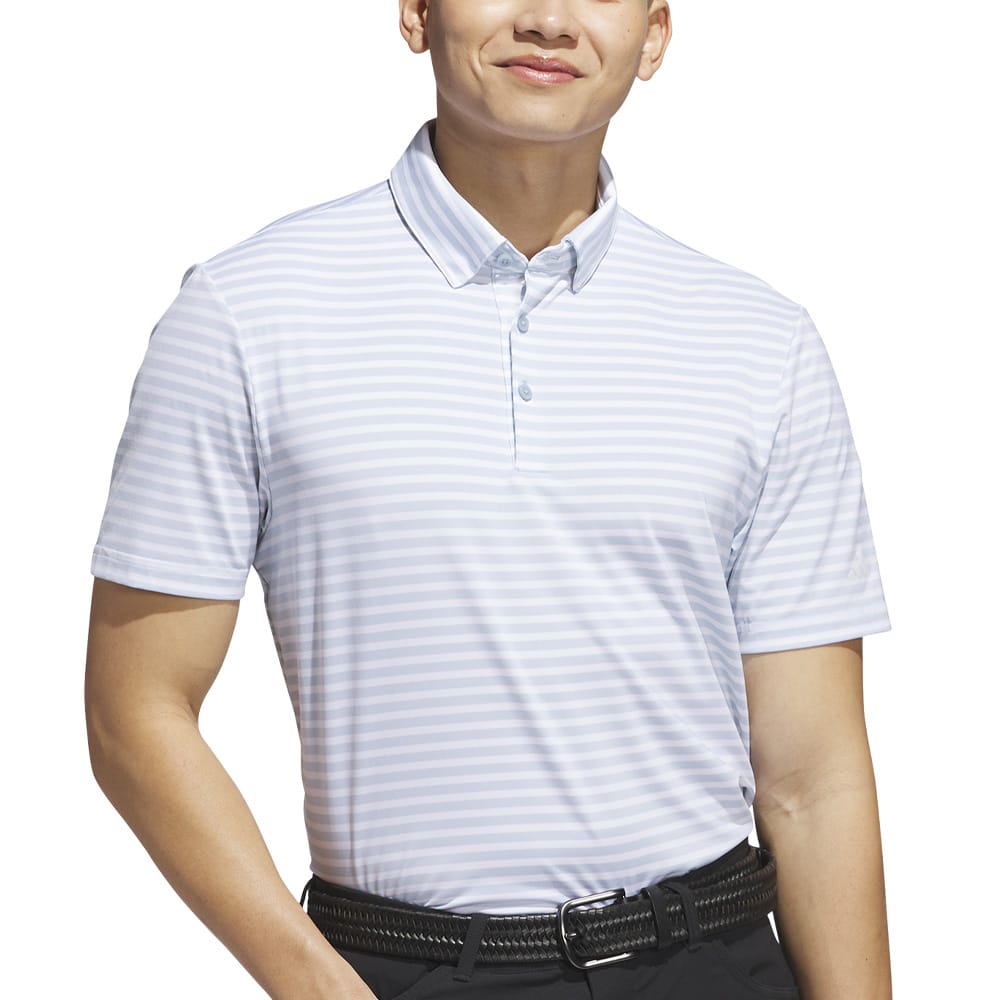 adidas Ultimate365 Stripe Polo Shirt - Wonder Blue/White