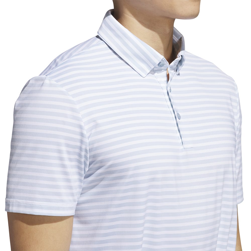 adidas Ultimate365 Stripe Polo Shirt - Wonder Blue/White