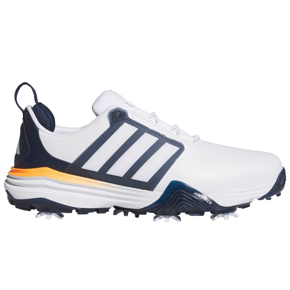 adidas Adipower 26 Waterproof Spiked Shoes - Cloud White/Collegiate Navy/Lucid Orange