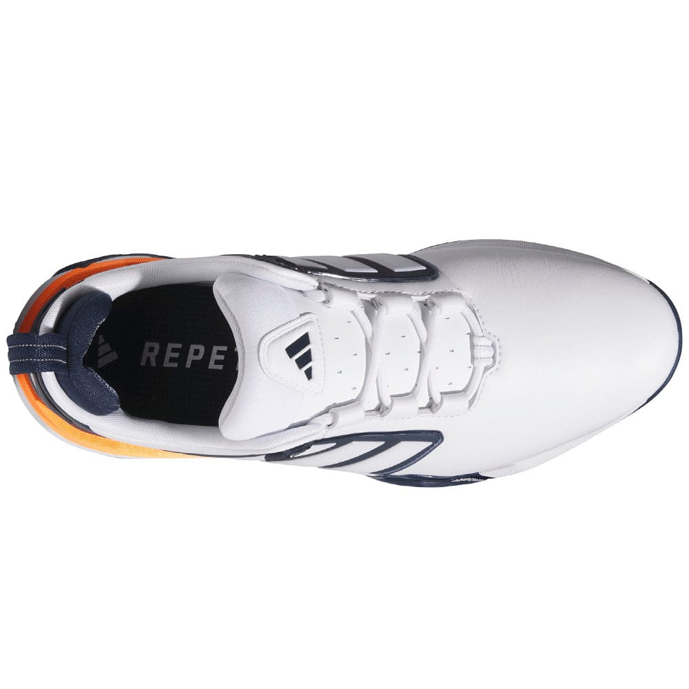 adidas Adipower 26 Waterproof Spiked Shoes - Cloud White/Collegiate Navy/Lucid Orange