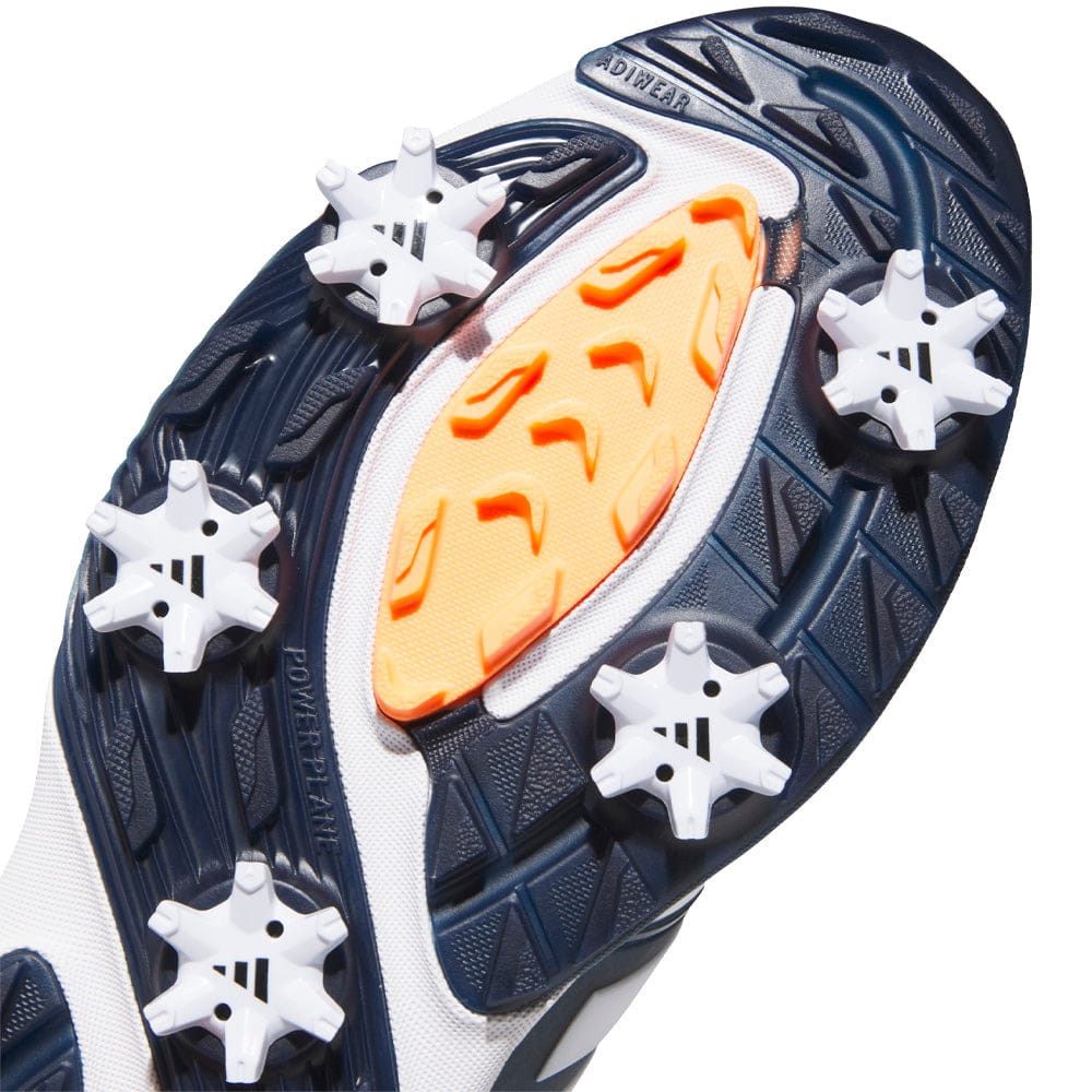 adidas Adipower 26 Waterproof Spiked Shoes - Cloud White/Collegiate Navy/Lucid Orange