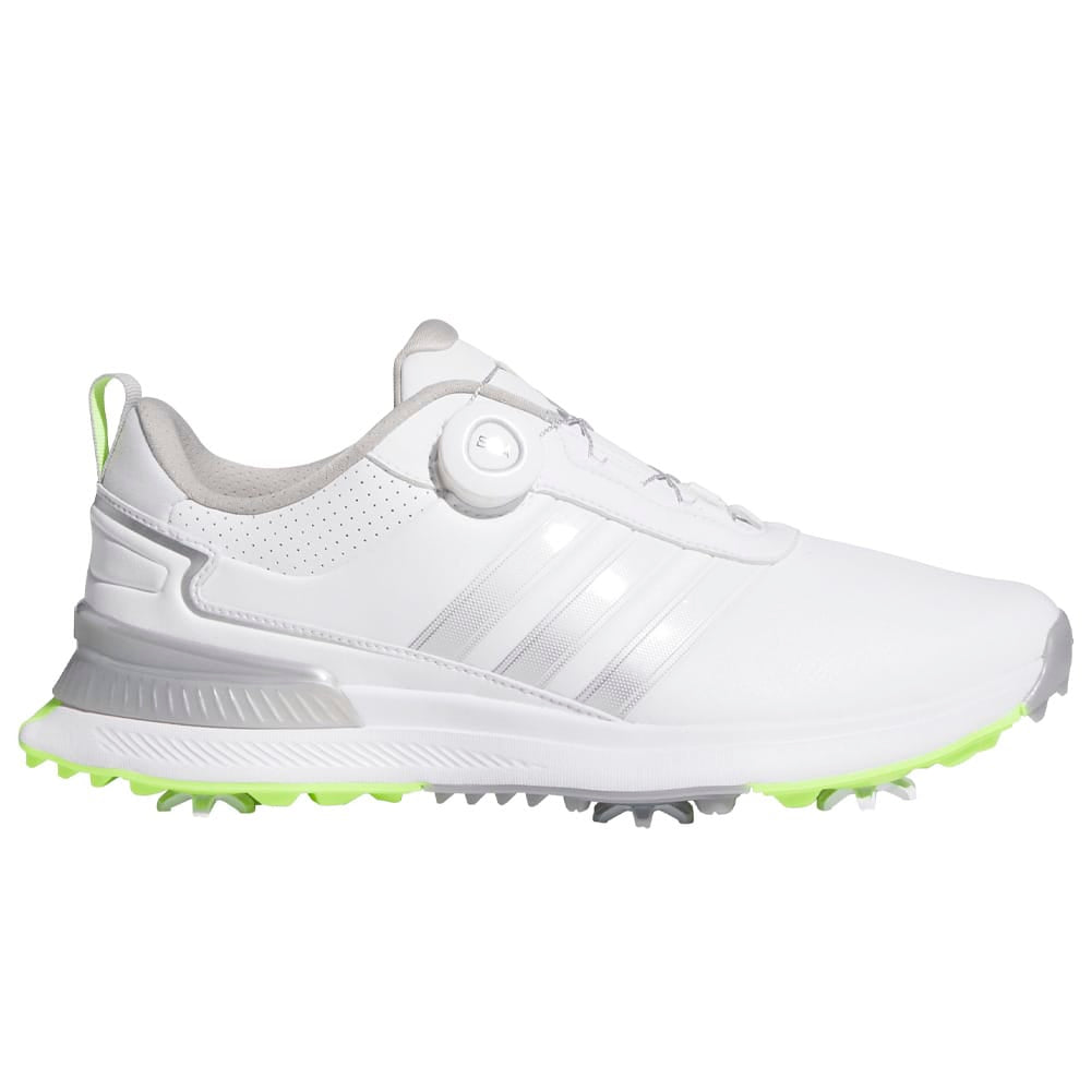 adidas R2C Boa Waterproof Spiked Shoes - Cloud White/Silver Met./Lucid Lemon