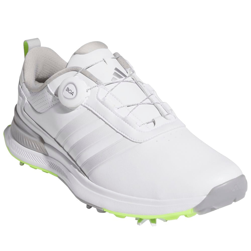 adidas R2C Boa Waterproof Spiked Shoes - Cloud White/Silver Met./Lucid Lemon