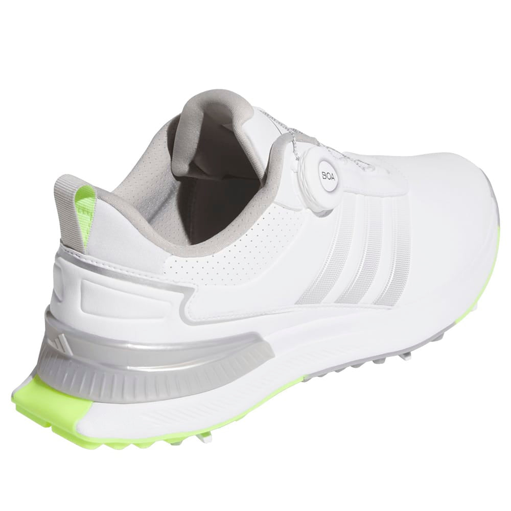 adidas R2C Boa Waterproof Spiked Shoes - Cloud White/Silver Met./Lucid Lemon