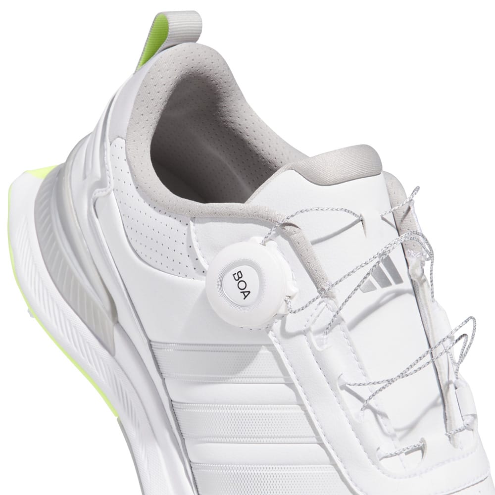 adidas R2C Boa Waterproof Spiked Shoes - Cloud White/Silver Met./Lucid Lemon