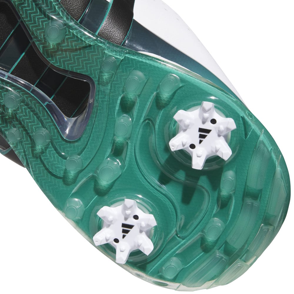 adidas Tour360 24 Spiked Waterproof Shoes - Ftwr White/Core Black/Aurora Ivy
