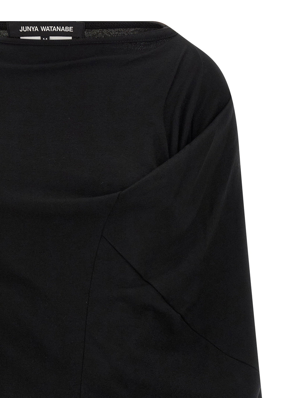 Junya Watanabe Asymmetrical Draped Wool Blouse — Black