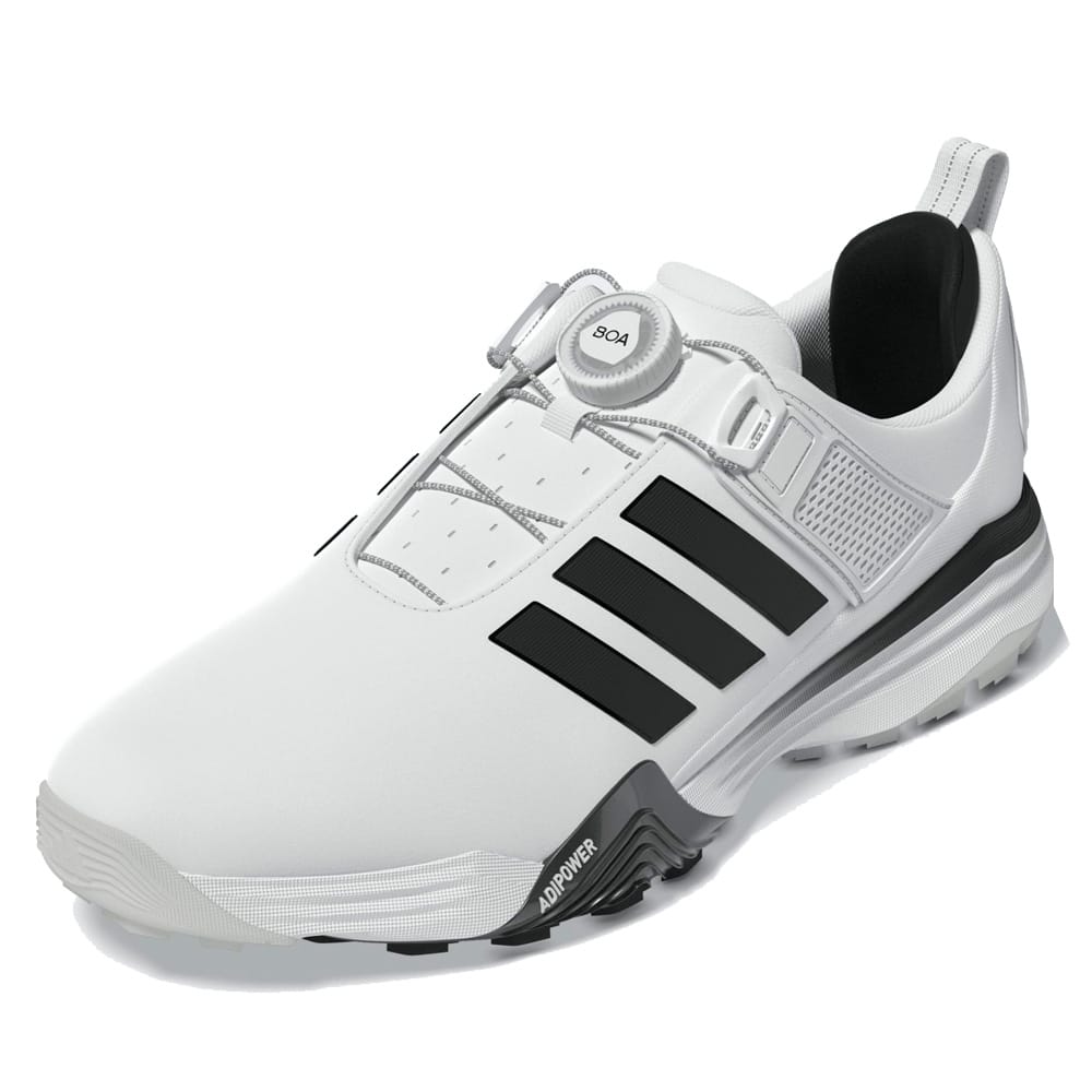 adidas Adipower 26 Boa Waterproof Spikeless Shoes - Cloud White/Core Black/Silver Met.